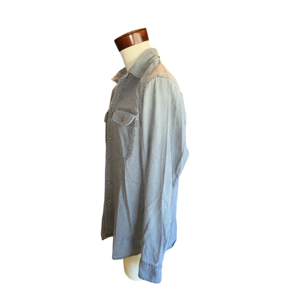 Pendleton Cotton Button Down Shirt Men's L | Gray Casual Workwear